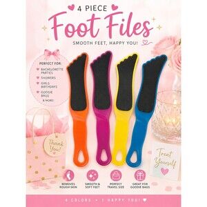 Trim Foot File Lot of 4 Pedicure Callus Remover Double Sided New Party Favors